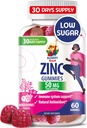 Gommies de zinc pour adultes - Gommy de zinc à croquer pour le soutien immunitaire - puissant complément naturel antioxydant non OGM pour enfants hommes femme adultes