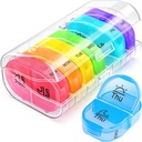 AUVON Pille Box 2 Mal pro Tag, Wöchentliche Pille Organizer AM PM mit 7 täglichen Taschen-Gehäuse, um Vitamin, Medizin, und Ergänzung zu halten