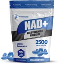 BIEN-ÊTRE LABSRX NAD liposomique + Supplément - NAD Softgels nicotinamide riboside Resveratrol - 2500mg Suppléments NAD liposomiques pour femmes - Soutien à la longévité - Fabriqué aux États-Unis