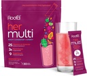 Poudre de multivitamine pour les femmes - 25 vitamines et minéraux avec électrolytes 3X, 9 superaliments biologiques, probiotiques et enzymes, multivitamine et hydratation sans sucre