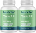 BESTVITE Vitamin B12 (Methylcobalamin) 1000mcg (480 vegetarische Kapseln)(2 x 240) (Methyl B12) - No Stearates - Vegan - Non GMO - Glutenfrei
