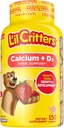 L’il Critters Kalzium + D3 Tägliche Gummy Ergänzung für Kinder, für Knochen Unterstützung, Orange, Erdbeere und Kirschen Flavors, 150 Gummies