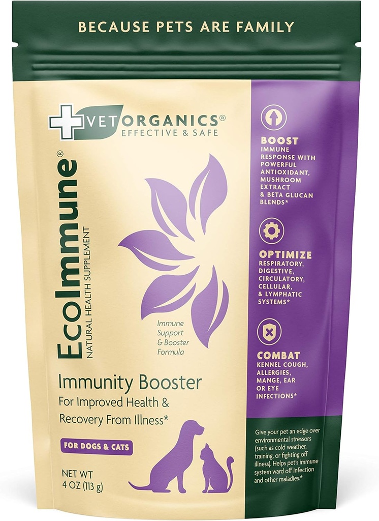 Immunsystem-Supplement für Hunde & Katzen. Natürliche, Vital Zutaten, um ein gesundes Tier Immunsystem zu unterstützen. Einfach zu Pets Food hinzufügen. Verpakung May Vary. (4 oz)