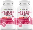 Myo & D-Chiro Inositol Plus Supplement Blend, Hormonal Balance, Gesunde Ovulation & Gesamt Wellness-Unterstützung für Frauen, Fruchtbarkeit und Schwangerschaftsgesundheit (2 Pack)