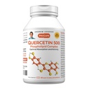 ANDREW LESSMAN Quercetin 500mg - 30 Capsules - 500 mg Unique Quercetin Phospholipide complexe, formule hautement absorbante pour soutenir le coeur sain, la circulation et la fonction immunitaire. Pas d'additifs.