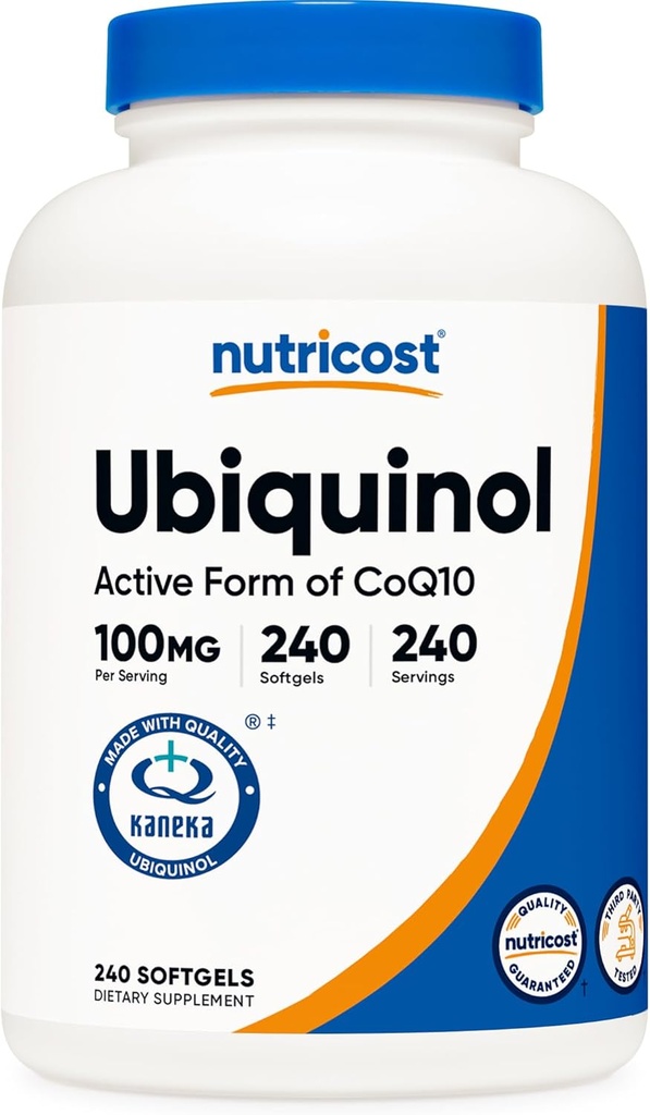 Nutricost Ubiquinol Softgels (100mg, 240 Softgels) - Überlegene Absorption Antioxidans | Aktive Form von CoQ10 - Glutenfrei, Non-GMO