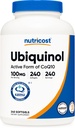 Nutricost Ubiquinol Softgels (100mg, 240 Softgels) - Überlegene Absorption Antioxidans | Aktive Form von CoQ10 - Glutenfrei, Non-GMO
