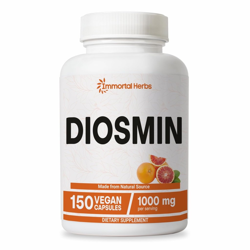 Pure Diosmin 1000mg Komplexe Formel, 150 Kapseln, Citrus Bioflavonoids Rich Fruit Extract, 100% vegetarisch, Non-GMO & Gluten Kostenlose Diosmin Ergänzung