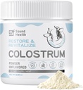 Supplément de colostrum pour les humains - Supplément de colostrum biologique pour la santé de Gut, et soutien immunitaire - Sans aromatisation (73 portions)