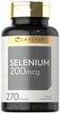 Supplément sélénium Carlyle 200 mcg 270 Comprimés Formules végétariennes, non OGM et sans gluten