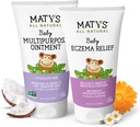 Matys Baby Eczema & Multipurpose Ointment 2pk Combo for Babies 3 months +, Soothe Eczema & Nourish Dry Skin, Steroid/Petroleum free, 3.75oz each Tube