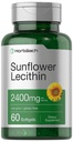 Horbäach Sonnenblume Lecithin Softgel Kapseln | 2400mg | 60 Pillen | Natürlich Phospholipide | Non-GMO, Glutenfreie Ergänzung