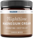 Magnesium Lotion – Nighttime Magnesium Cream – Bewerben Sie sich auf Leg Muskeln, Arme oder Chest - Topical Magnesium Chloride – USA Made and Safe for Kids (Sandalwood) 4 Fl Oz (Pack of 1)