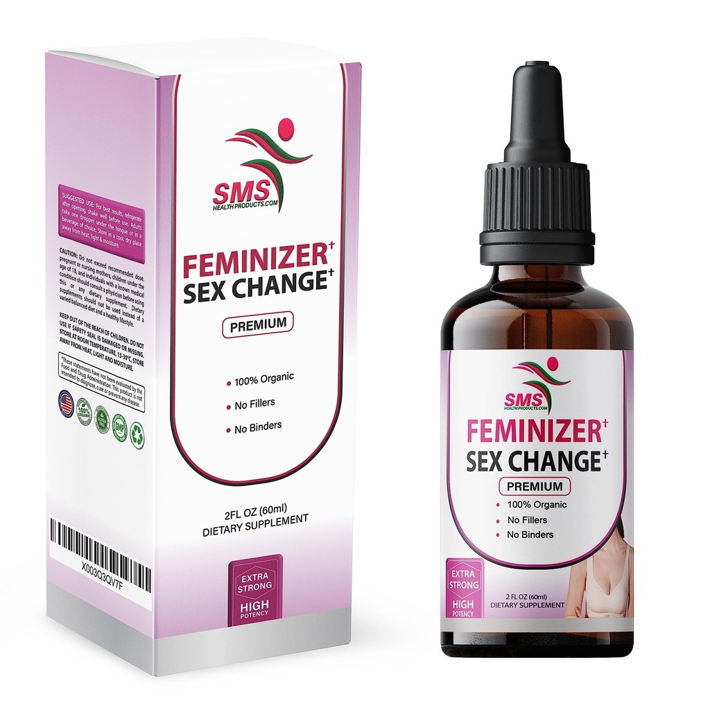 Feminizer per SMS, Pueraria Mirifica Drops für Estrogen | Premium Grade | Kräuterflüssigkeit Extrakt | Non-GMO, Organic, Vegan, Alkoholfreie Tincture | 2 Fl Oz (60ml) | für Trans Women Ladyboy LGBT