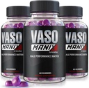 (3 Pack) VasoManix Gummies, Vaso Manix Classic Male Supplement, All Natural Formula for Men, Premium Gummy zur Unterstützung von Leistung, Vertrauen und Gesundheit, Offizielle Bewertungen (180 Gummi)