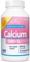 Vitamines du 21ème siècle Calcium 500 Plus Caplets extra D, 400 Nombre