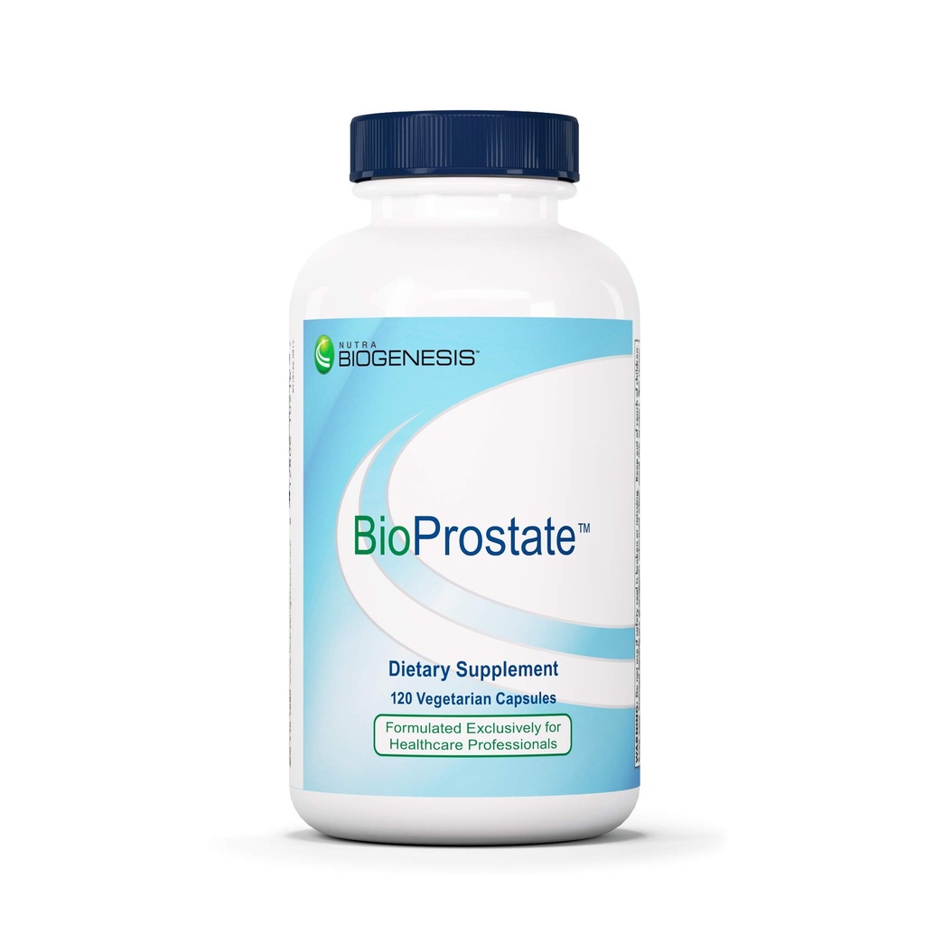 Nutra BioGenesis BioProstate - Saw Palmetto für Männer, Prostata-Gesundheitsergänzungsmittel für Männer, Urination Flow-Unterstützung mit Kürbis Seed, Nettle & Pygeum - 120 Vegan Kapseln