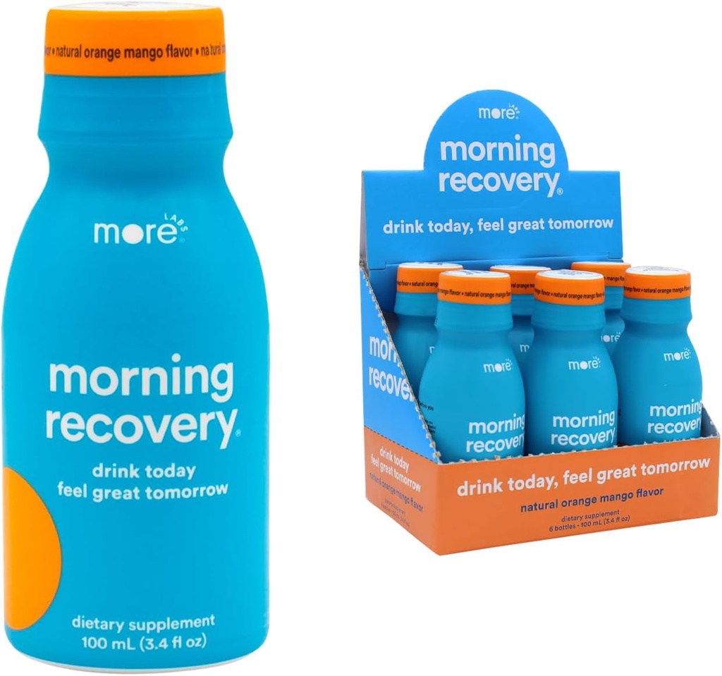 Morgen-Recovery Elektrolyt, Milchdistle Drink proprietäre Formulierung zu Hydrate Während des Trinkens, Hoch lösliche Flüssigkeit DHM, Non GMO, Vegan, Gluten-Free, Orange Mango, Packung von 6