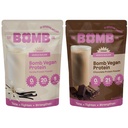 Blender Bombs The Bomb Co. Protéines végétales, chocolat et poudre de protéines de vanille avec 21g de protéines, acides aminés, sucre zéro, protéines de pois, cacao, graines de chia, vanille et fruits de moine, 40 Srvgs
