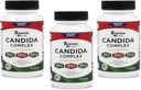 Zenesis Labs Candida Complex Cleanse Detox Caprylic Acid Supplement, Oregano Extract, Probiotics, Enzymes - Bulk 180 Kapseln, 90 Tage Versorgung (60 Kapseln/Bottle)