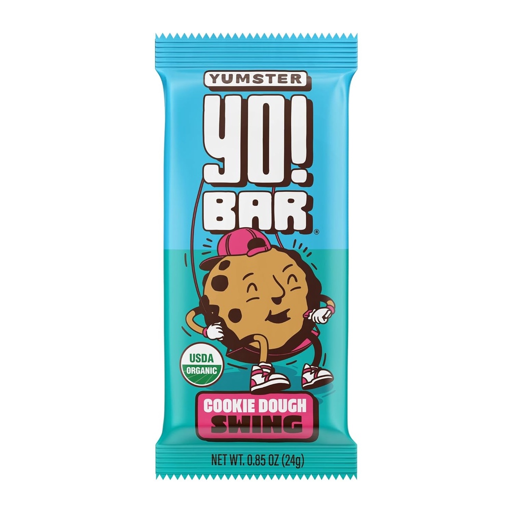 Yo! Bar von Bearded Brothers Vegan Organic Kids Bar, Cookie Dough (25 Bars) - Glutenfrei, Paleo und ganz 30 | Soy Free, Non-GMO, Low Glycemic, No Sugar Added, Fiber + Whole Foods