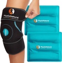 PhysioNatural Ice Pack für Knie-Pain-Relief, Wiederverwendbare Gel-Eis-Schlag für Beinverletzungen, Schwellung, Knie-Ersatzchirurgie, Kaltkompress-Therapie für Arthritis, Meniscus Tear und ACL