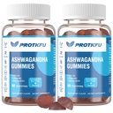2 Pack Ashwagandha Gummies & Vitamin D3 Gummies Organische Aswangdha-Ergänzung zur Verbesserung des Schlafes, Stress-Relief & Mood-Kalks (Non-GMO, Gluten-Free & Sugar Free)