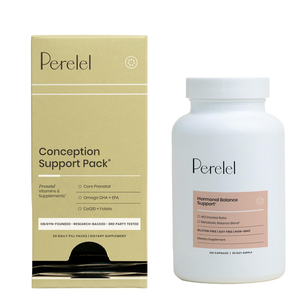 Perelel Conception Support Pack & Hormon Balance Unterstützung, Prenatal Multivitamin für Fruchtbarkeit Wellness & Frauen Ergänzung zur Unterstützung Frauengesundheit, 150 Pillen