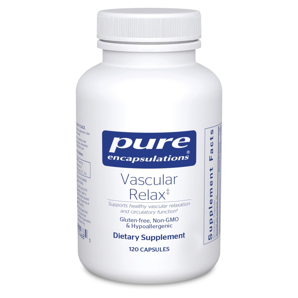 Pure Encapsulations Vascular Relax | Hypoallergene Kombination für gesunde vaskuläre Entspannung und Gesamte Circulatory Health | 120 Kapseln