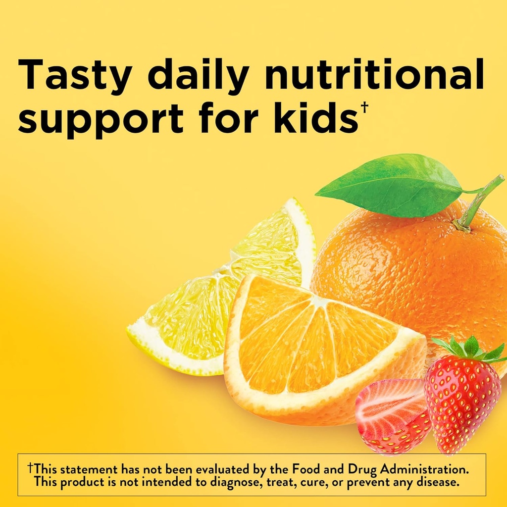 Nature faite première multivitamine avec Oméga-3, Vitamines et Minéraux pour le soutien nutritionnel, 70 Gummies pour enfants (paquet de 2)