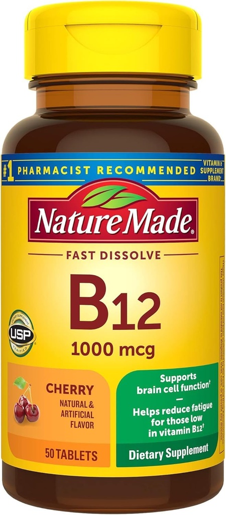 Nature faite de vitamine B-12 1000 MCG Sublingual, 50 Compte (paquet de 3)