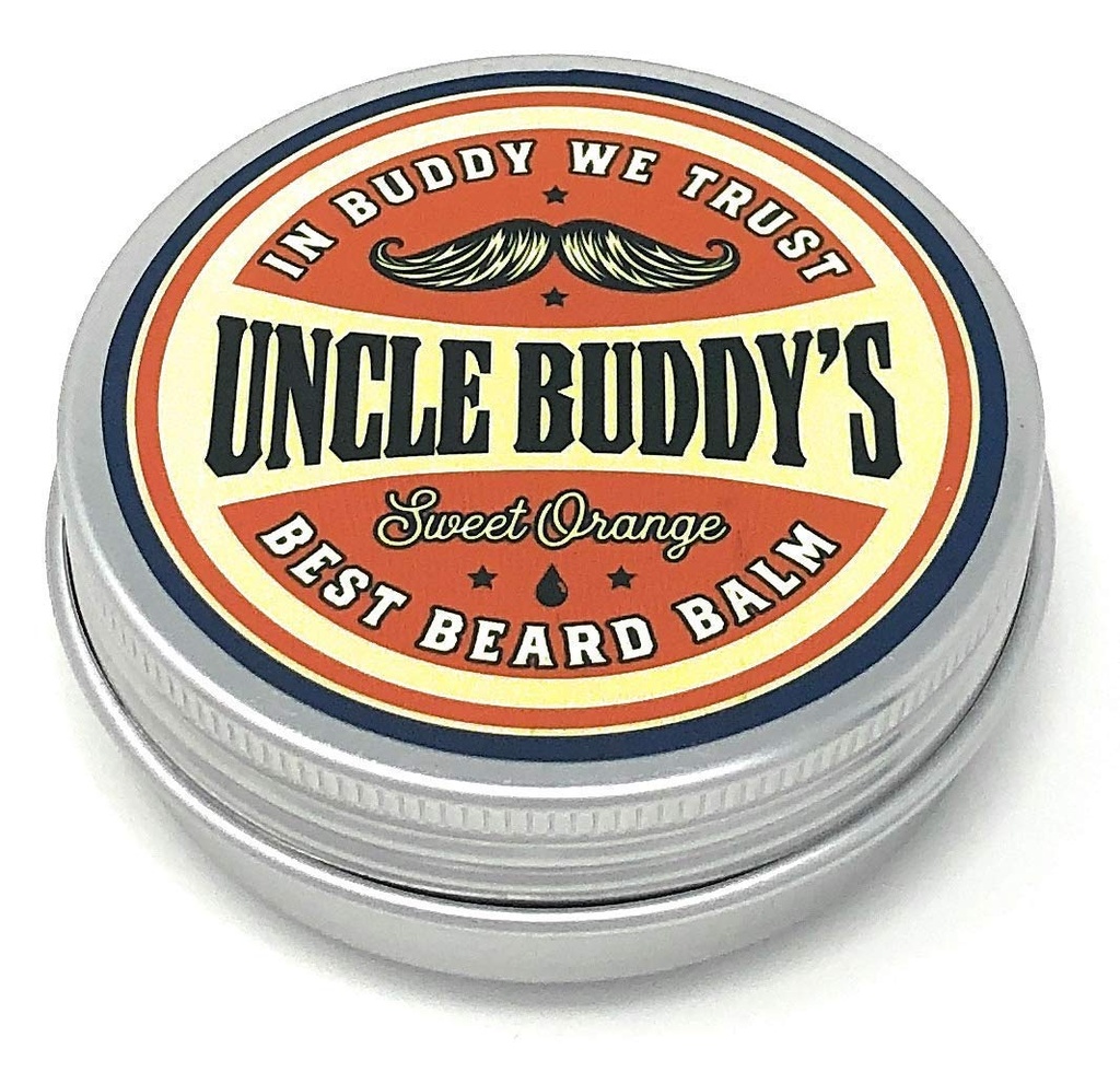 Onkel Buddys beste süße Orange Bart Balm Leave-In Conditioner für Kontrolle und Stil, fördert Bart Wachstum und Gesundheit, 2 Unzen