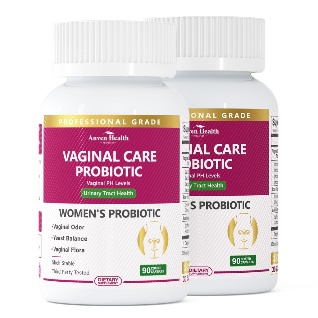 Probiotiques vaginaux pour les femmes pH Équilibre avec les prébiotiques - 60 milliards de femmes Probiotique pour la flore vaginale, l'odore, la levure et la santé digestive avec le safran, la canneberge, le végétalien et non-OGM