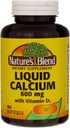 Flüssiges Calcium 600mg mit D-3 (100 Softgels) 3 BOTTLES insgesamt 300 Softgels