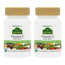 NaturesPlus Quelle von Life Garden Vitamin C - 60 Vegan Kapseln, Paket von 2 - Immunsystem-Unterstützung - Certified Organic, Non-GMO, Gluten Free - 60 Gesamt Servierungen