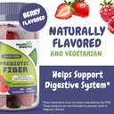 Health Supplied Mixed Berry Flavored Prebiotic Fiber Gummies - Unterstützt Verdauungssystem Gut Reinigung, Verstopfung Relief - Assists with Weight Loss Plan - Große Verkostung und einfach zu schwalben