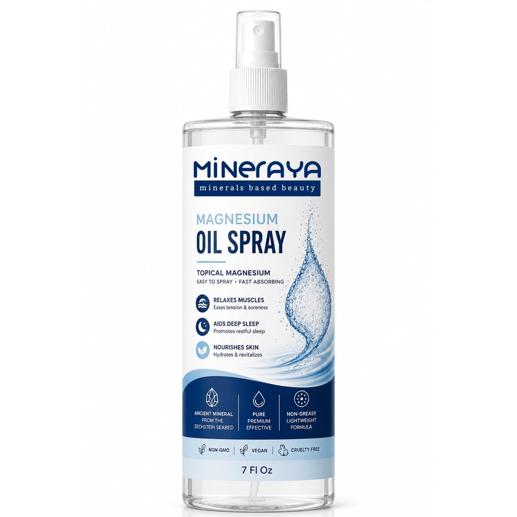 Magnesium Öl Spray 7 Fl Oz. 100% Bio, extra Stärke topische Magnesium Spray für Füße. Muskel Erholung & Sound Schlaf