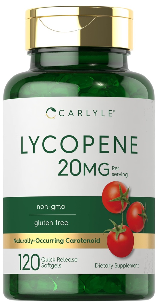 Carlyle Lycopene | 20mg | 120 Softgele | Non-GMO & Gluten Kostenlose Ergänzung