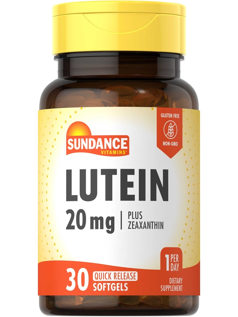 Sundance Lutein 20mg. 30 Softgels avec Zeaxanthin.