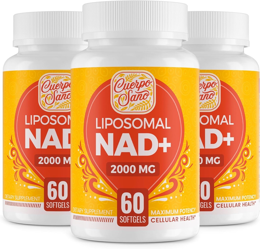 Supplément NAD 2000 MG, NAD+ liposomique avec haute absorption, plus efficace que le riboside de Nicotinamide, supplément de stimulation pur et plus, la défense du vieillissement, le métabolisme et la cellule, 180 softgels