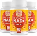 2000 MG NAD Ergänzung, Liposomal NAD+ mit hoher Absorption, Effizient Than Nicotinamid Riboside, Pure & Plus Boosting Supplement, Aging Defense, Metabolism & Cellular, 180 Softgels
