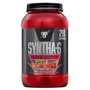 BSN SYNTHA-6 Poudre de protéines de bord, poudre de protéines de fraise avec lactosérum hydrolysé, caséine micellaire, isolat de protéines de lait, faible teneur en sucre, 24g de protéines, shake de lait de fraise, 28 portions