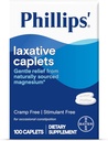 Phillips' Laxative Caplets, Mit natürlich Sourced Magnesium Supplement für sanfte Entlastung der okzisionalen Verstopfung, Cramp und stabilen freien Laxative, 100 Caplets
