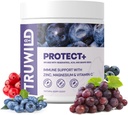 TruWild Protect+ Vegan Immununterstützung & Antioxidans, Alle natürlichen Vitamin C, Zink, Magnesium, Resveratrol, Acai, Non GMO, Glutenfreie Kapsel Supplement Made in the USA cGMP, 30 Portionen
