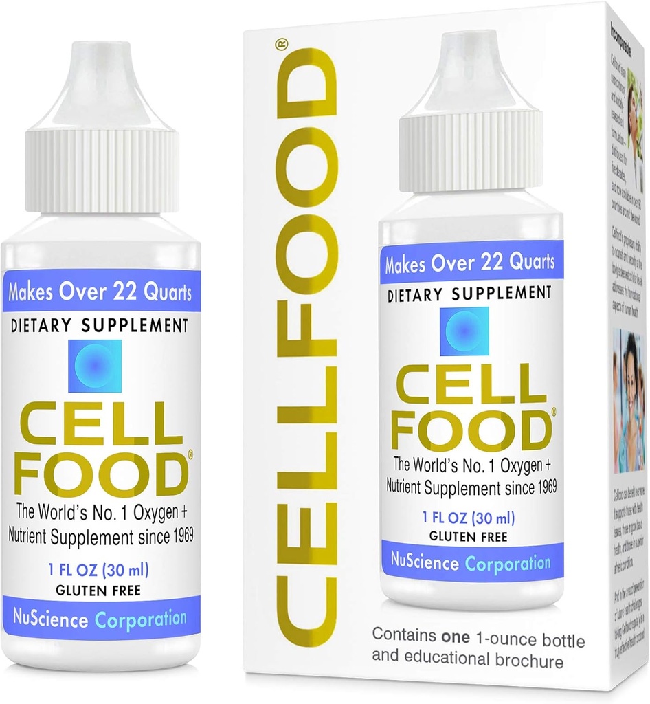 Cellfood Oxygen Boost - 1 fl oz, 2 Pack - Flüssige Sauerstoffergänzung - Glutenfrei, Cert. Kosher