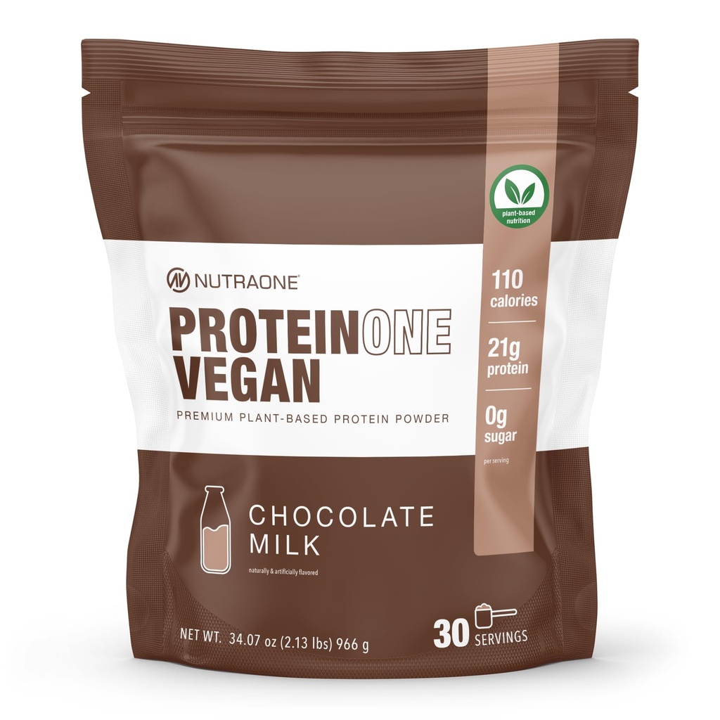 Protéine NutraOne Poudre végétale de protéines Poudre végétale de protéines, sans produits laitiers, de pois et de riz (Lait de chocolat)