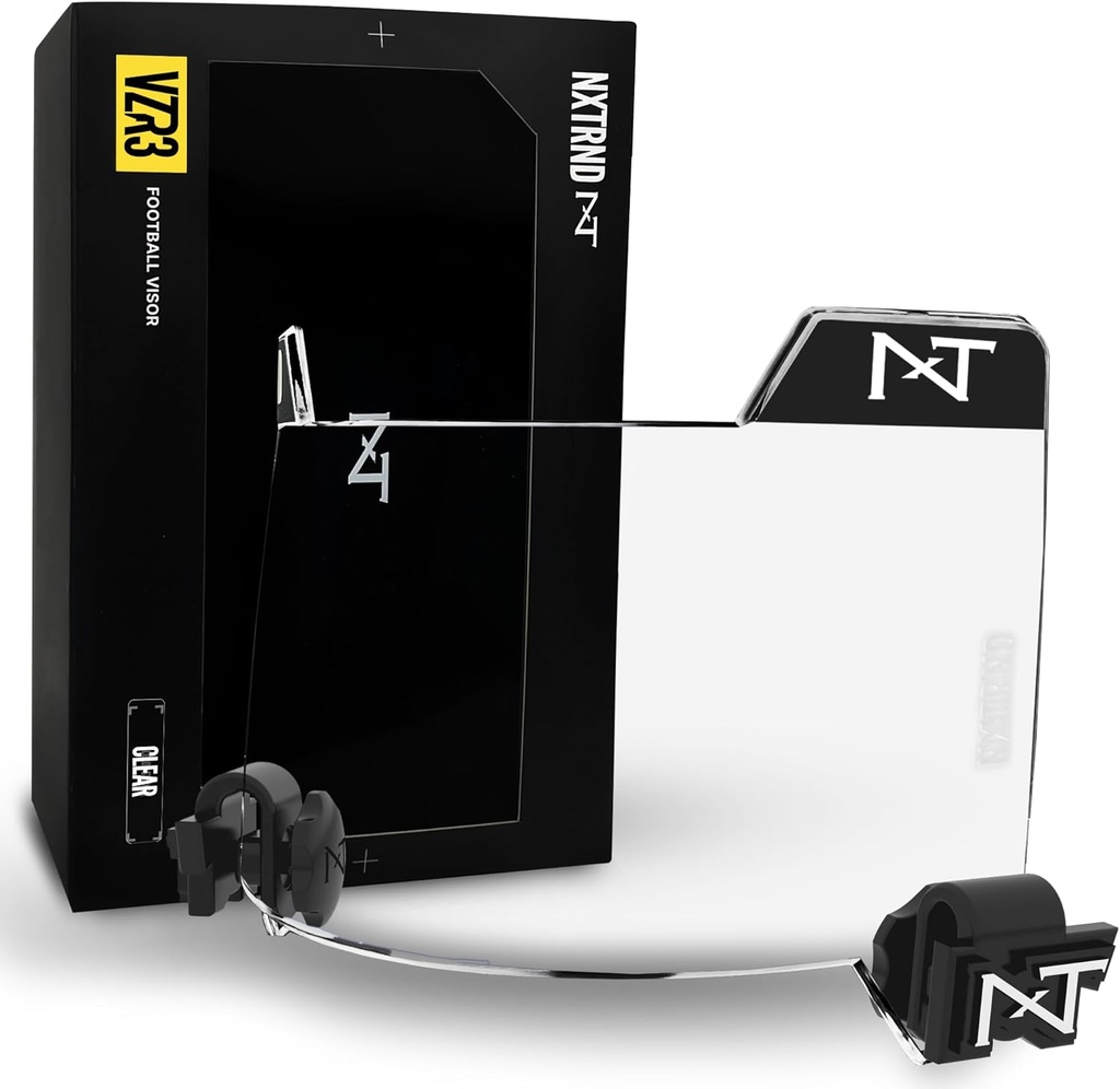 Nxtrnd VZR3 Fußball Visor, gebogene Linsentechnologie, Passt Erwachsene & Jugend Fußball Helme