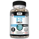 Kaya Naturals B-12 Complex | Multivitamin Supplement für Frauen und Männer Energie und Stoffwechsel Booster | B-Komplexes Vitamin mit Biotin, Choline, Inositol, Folat und Vitamin C - 30 Kapseln