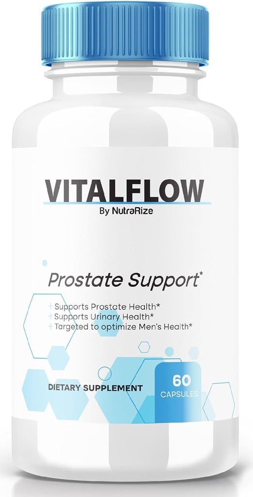 VitalFlow Capsules, VitalFlow Advanced Prostate Support Formula, Official All-Natural Formula to Regain Control, Max Strength Pills zu unterstützen Gesamtgesundheit, Vital Flow Reviews (60 Kapseln)