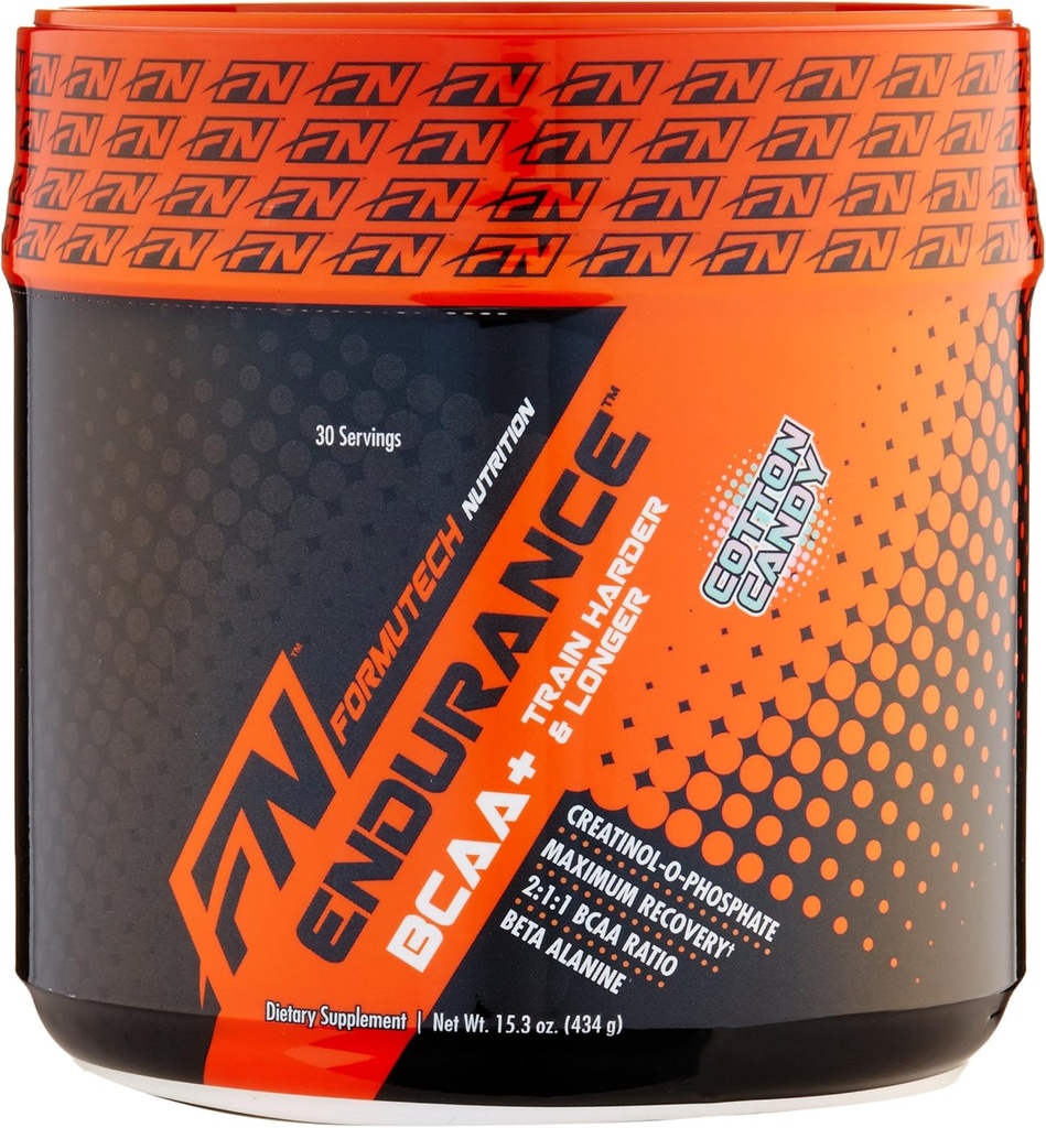 Endurance BCAA Plus, Intra entraînement conçu pour l'entraînement plus dur et plus long avec Beta Alanine, Cotton Candy, 434 Gram